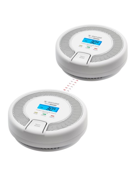 Acheter X-SENSE CO03D-W Détecteur de CO autonome X-Sense - Permet de connecter 24 détecteurs par RF 868 MHz - Batterie remplaçab