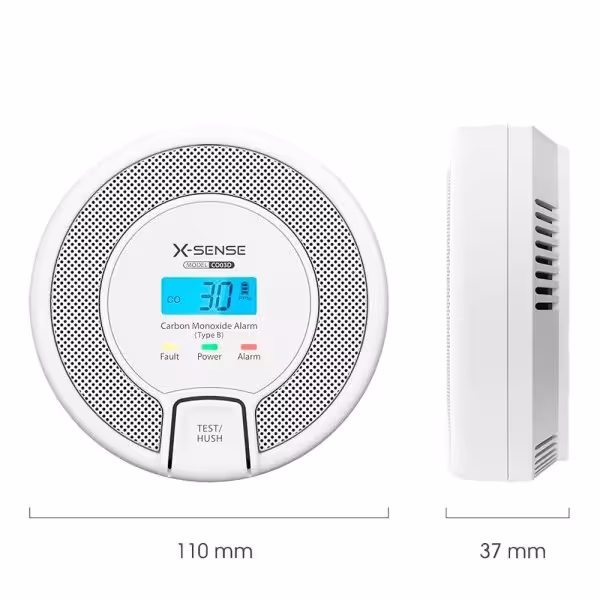 Kaufen Sie X-SENSE CO03D-W автономer CO-Melder von X-Sense – Ermöglicht die Verbindung von 24 Meldern über RF 868 MHz – Austausc