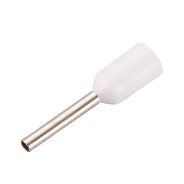 OEM com-E0508-FERRULE TANDES DE CRIMPRA - PARA CABLES ELÉTRICOS - SEÇÃO DE DRIVER 0.5mm² / AWG 22 - cor branca