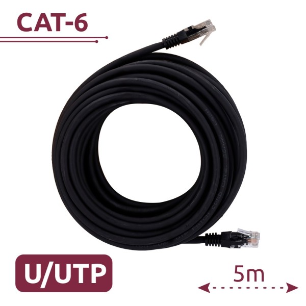 Comprar OEM CON-E21-5M Cable UTP - Ethernet - Conectores RJ45 - Categoría 6 - 5 m - Color negro CON-E21-5M