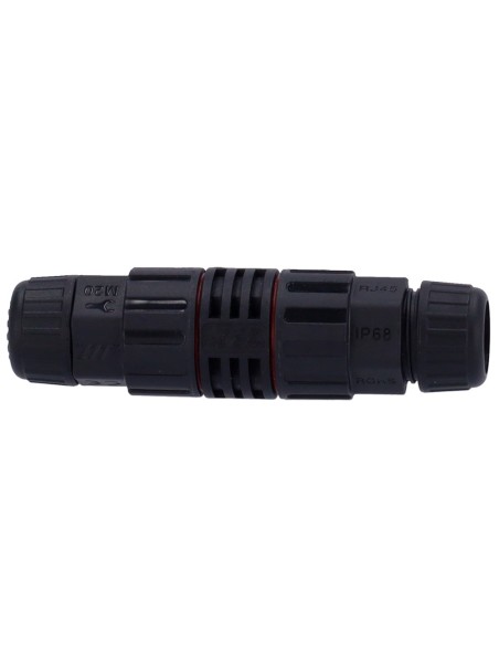 Acheter OEM CON-RJ45-GLAND-W-BLACK Connecteur avec presse-étoupe industriel - Connecteur entrée RJ45 - Connecteur sortie RJ45 - 