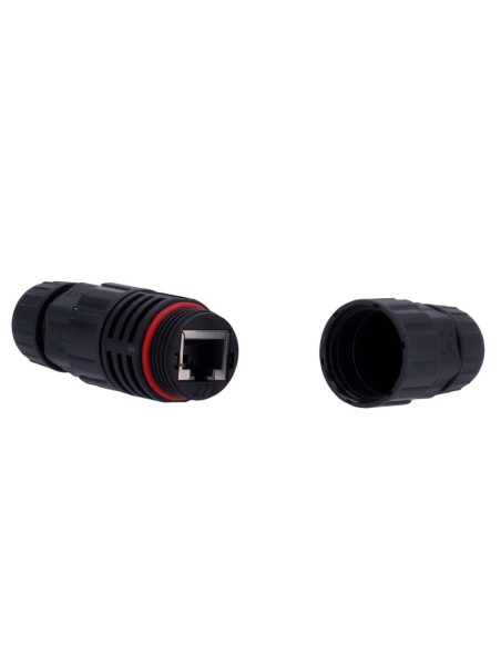 Acheter OEM CON-RJ45-GLAND-W-BLACK Connecteur avec presse-étoupe industriel - Connecteur entrée RJ45 - Connecteur sortie RJ45 - 