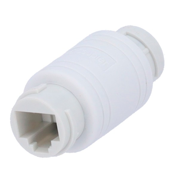 Comprar OEM CON-RJ45-S-W Conector  - Conector entrada RJ45  - Conector salida RJ45 - Compatible UTP  - IP68 - Color blanco CON-R