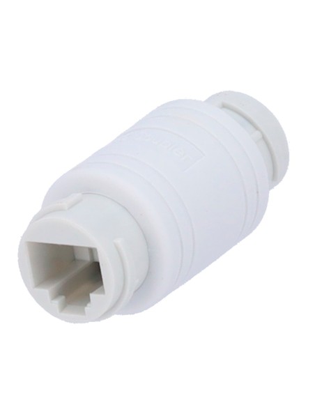 Comprar OEM CON-RJ45-S-W Conector  - Conector entrada RJ45  - Conector salida RJ45 - Compatible UTP  - IP68 - Color blanco CON-R