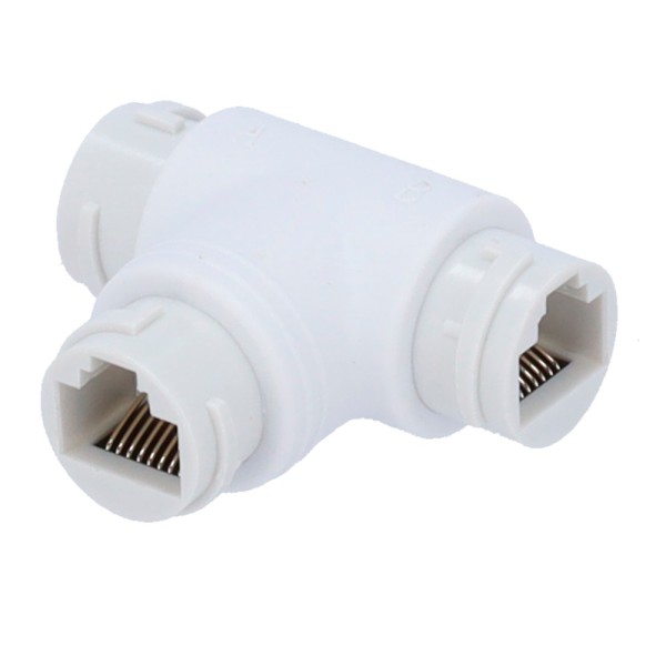 Comprar OEM CON-RJ45-T-W Adaptador RJ45 - Conector entrada RJ45 hembra - Conector salida 2 RJ45 hembra - Compatible UTP  - IP66 