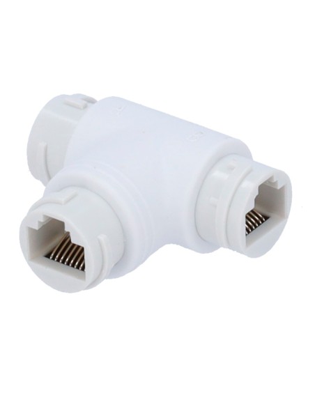 OEM com-RJ45-T-W RJ45 adaptador - Conector Entrada RJ45 feminino - conector saída 2 RJ45 feminino - compatível UTP - IP66 - Cor 