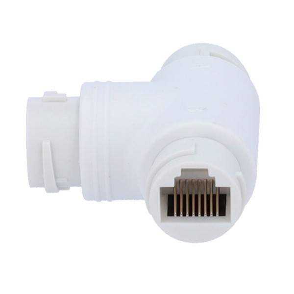 OEM com-RJ45-T-W RJ45 adaptador - Conector Entrada RJ45 feminino - conector saída 2 RJ45 feminino - compatível UTP - IP66 - Cor 