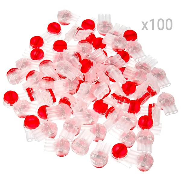 OEM com conector ur2 ur2 - suporta cabos entre 19 ~ 24 AWG - conexão rápida por pressão - 100 unidades - gel isolante