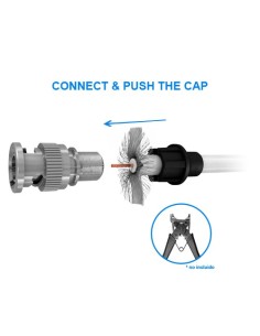 OEM com 100-Cap Conector BNC masculino - simples - Rápido - Reutilizável - Reciclável - Universal Compatibilidade com Microoaxia 2