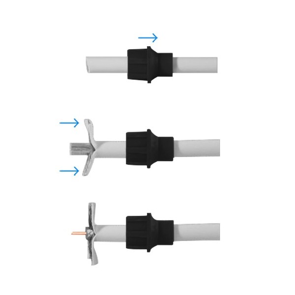OEM com 100-Cap Conector BNC masculino - simples - Rápido - Reutilizável - Reciclável - Universal Compatibilidade com Microoaxia