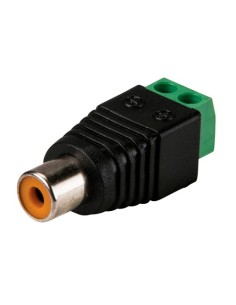 Conector de Safire Con296 - Feminino RCA - Resultados + / 2 terminais - 36 mm (FO) - 13 mm (A) - 7 g