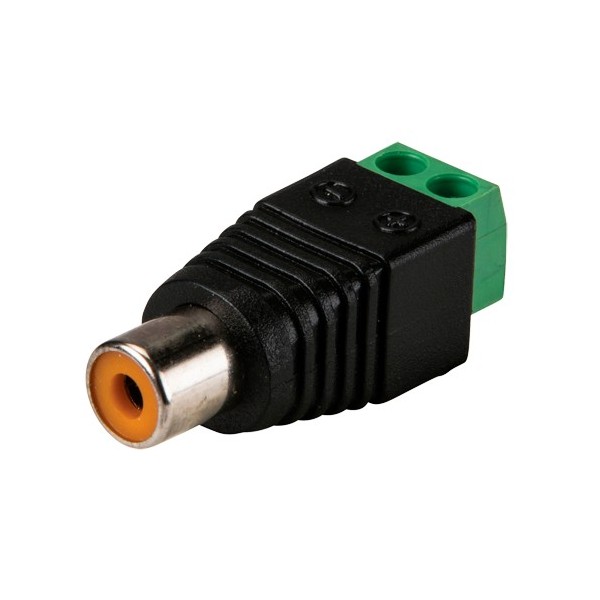 Conector de Safire Con296 - Feminino RCA - Resultados + / 2 terminais - 36 mm (FO) - 13 mm (A) - 7 g