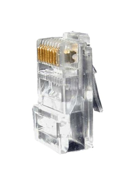 Conector OEM Con300-CAT6 - RJ45 Cat6 para Crimperar - Compatível com Cabo UTP - 20 mm (FO) - 10 mm (A) - 5 g