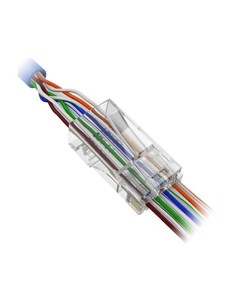 Comprar OEM CON300-CAT6-EZ Conector RJ45 Safire - Para crimpar - Especial categoría 6 - Apertura frontal para fácil instalación 