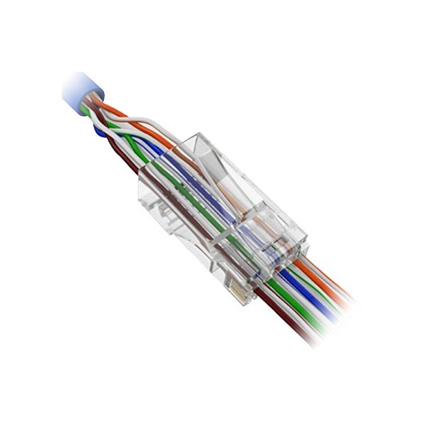OEM Connector Connector RJ45-Cat6-EZ RJ45 Safire - Para CRIMPAR - Categoria Especial 6 - Abertura frontal para facilitar a insta