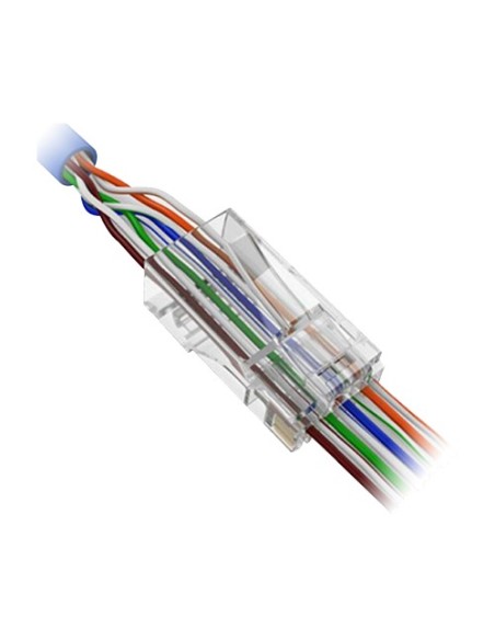 OEM Connector Connector RJ45-Cat6-EZ RJ45 Safire - Para CRIMPAR - Categoria Especial 6 - Abertura frontal para facilitar a insta