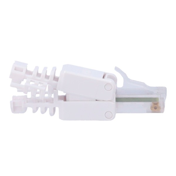 Conector do cabo UTP OEM Con300-CAT6A-TL - Conector de saída RJ45 - Categoria UTP compatível 6A - instalação fácil sem necessida