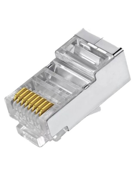 Conectores OEM Con300-FTP5E - RJ45 FTP Cat 5e para Crunctar - Compatível com cabo FTP - 20 mm (FO) - 10 mm (A) - 5 g