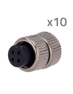 Comprar OEM CONM12-FEMALE-SOLDER Conector M12 Hembra para soldar - Streamax compatible - 10 Unidades por bolsa - 4 Pines CONM12-