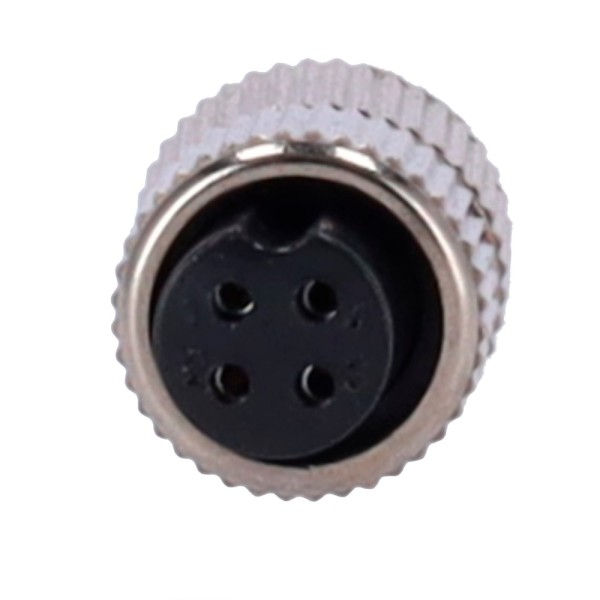 OEM Shock-Feminino-Solda Conector M12 Feminino Para Soldagem - Streamax Compatível - 10 unidades por Saco - 4 Pins