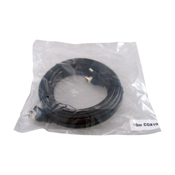 Safire CoX10 Cabo Combinado RG59 + DC - Conector BNC - 10 metros - Comida - Baixa Perdas