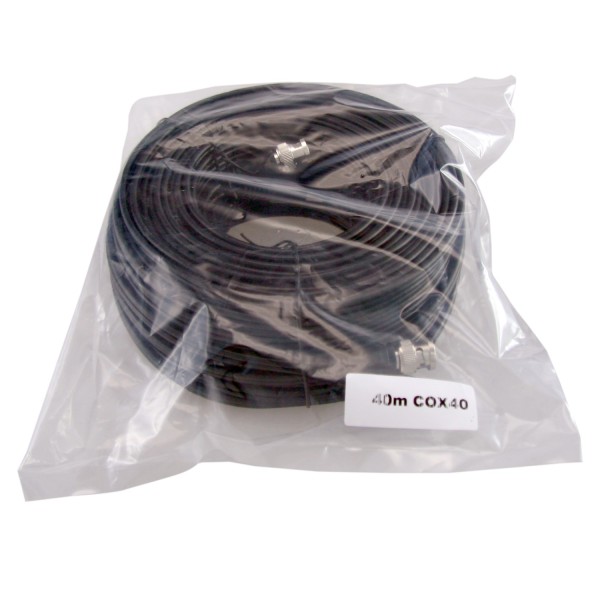 Comprar OEM COX40 Cable combinado RG59 + DC - Conector BNC - 40 metros - Vídeo - Alimentación - Bajas pérdidas COX40