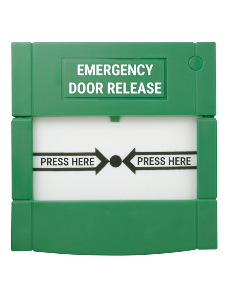 YLI CPK-861A-PLUS Botão de liberação da porta - Botão de polo duplo | Texto em Inglês - testado 100.000 usos - Não / NC / COM | 