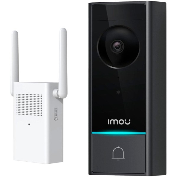 Imou DB60 / DS21-PEUR-imou Doorbel Kit DB60 5MP - WiFi 2.4 GHz / 6200 MAH ou AC 12 ~ 24V - 164º / IR 5m - Boton