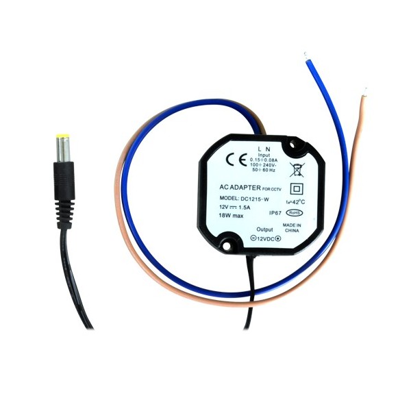Comprar OEM DC1215-W Alimentador electrónico - 12 V / 1500 mA - Reducidas dimensiones - 52(Al) x 50(An) x 25(Fo) - Estabilizado 