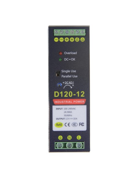 Kaufen OEM DC12V10A-DIN Schaltnetzteil – Ausgang DC 12 V 10 A / 120 W – 2 Ausgänge – Eingangsspannung 90 V ~ 264 V