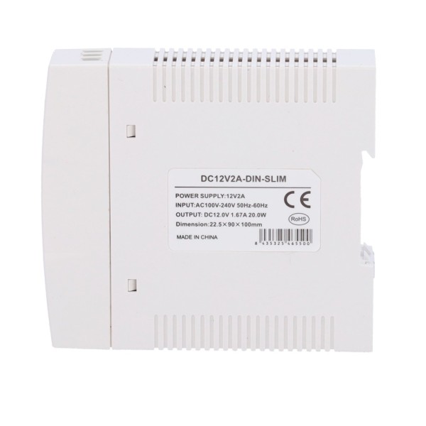 Acheter OEM DC12V2A-DIN-SLIM Alimentation industrielle - Puissance de sortie maximale de 20 W (12 V / 1,37 A) - Design Slimline