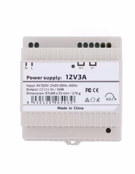 Comprar STEADY DC12V3A-DIN-P Fuente de alimentación  - Salida DC 12 V 3 A / 36 W - Voltaje entrada AC 100V ~ 240V 50Hz-60Hz -  9