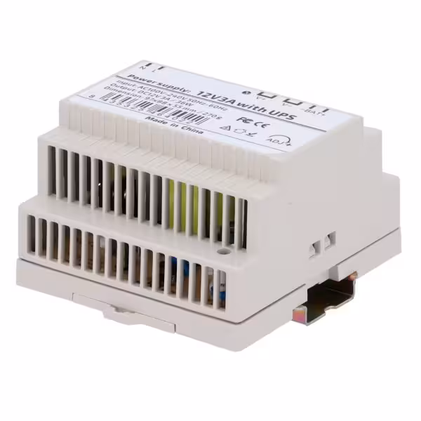 Acheter OEM DC12V3A-DIN-UPS-P Alimentation avec fonction UPS - Sortie DC 12 V 3 A / 36 W - Tension d’entrée AC 100 V ~ 240 V