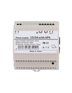 OEM DC12V3A-Din-Ups-P Fonte de Alimentação com Função UPS - DC 12 V Saída 3 A / 36 W - Entrada AC de tensão 100V ~ 240V 50Hz-6 2