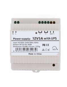 Kaufen OEM DC12V5A-DIN-UPS-P Netzteil mit USV-Funktion – DC-Ausgang 12 V 5 A / 60 W – Eingangsspannung AC 100 V ~ 240 V 2