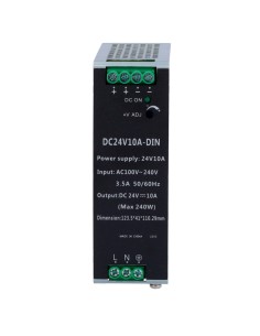 Comprar OEM DC24V10A-DIN Fuente de alimentación conmutada - Salida DC 24 V 10 A / 240 W - 2 salidas - Voltaje entrada 90 V ~ 264 2