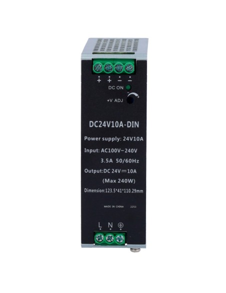 Comprar OEM DC24V10A-DIN Fuente de alimentación industrial - Potencia máxima de salida 240W - Suministro continuo de 24V / 10A -