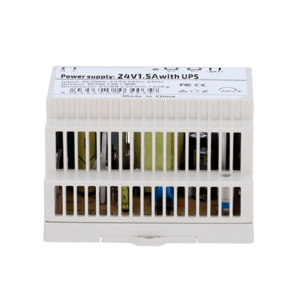 Comprar OEM DC24V1A5-DIN-UPS-P Fuente de alimentación  - Salida DC 24 V 1.5 A / 36 W - Voltaje entrada AC 100V ~ 240V 50Hz-60Hz 