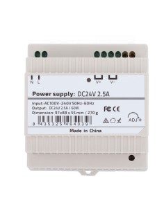 OEM DC24V2A5-DIN-P Fonte de alimentação - saída DC 24 V 2.5 A / 60 W - Entrada AC de tensão 100V ~ 240V 50Hz-60Hz - 97 (FO) x 5 2