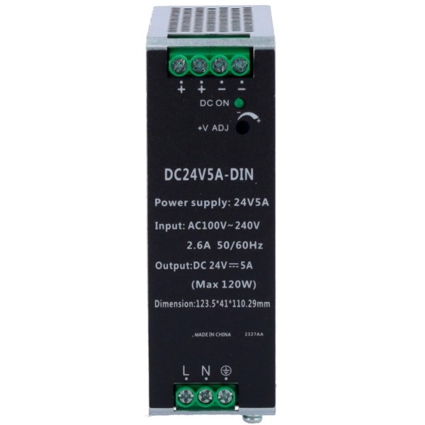 Acquista OEM DC24V5A-DIN Alimentatore switching - Uscita DC 24 V 5 A / 120 W - 2 uscite - Tensione di ingresso 100 V ~ 240 V