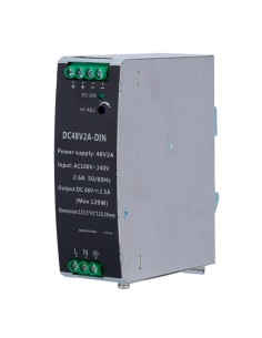 OEM DC48V2A-DIN Mudar a fonte de alimentação - saída DC 48 V 2.5 A / 120 W - 2 Saídas - Entrada de Tensão 100 v ~ 240 V - 12