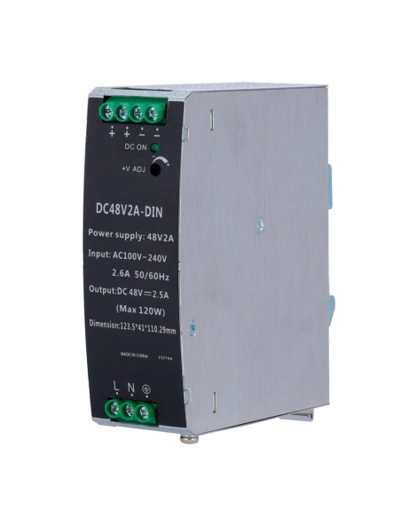 OEM DC48V2A-DIN Mudar a fonte de alimentação - saída DC 48 V 2.5 A / 120 W - 2 Saídas - Entrada de Tensão 100 v ~ 240 V - 12