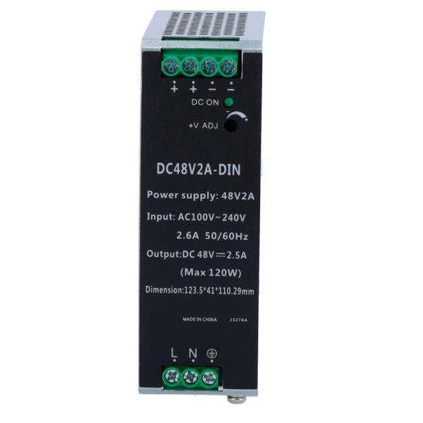 OEM DC48V2A-DIN Mudar a fonte de alimentação - saída DC 48 V 2.5 A / 120 W - 2 Saídas - Entrada de Tensão 100 v ~ 240 V - 12