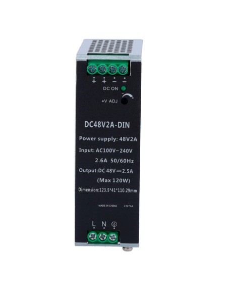 OEM DC48V2A-DIN Mudar a fonte de alimentação - saída DC 48 V 2.5 A / 120 W - 2 Saídas - Entrada de Tensão 100 v ~ 240 V - 12