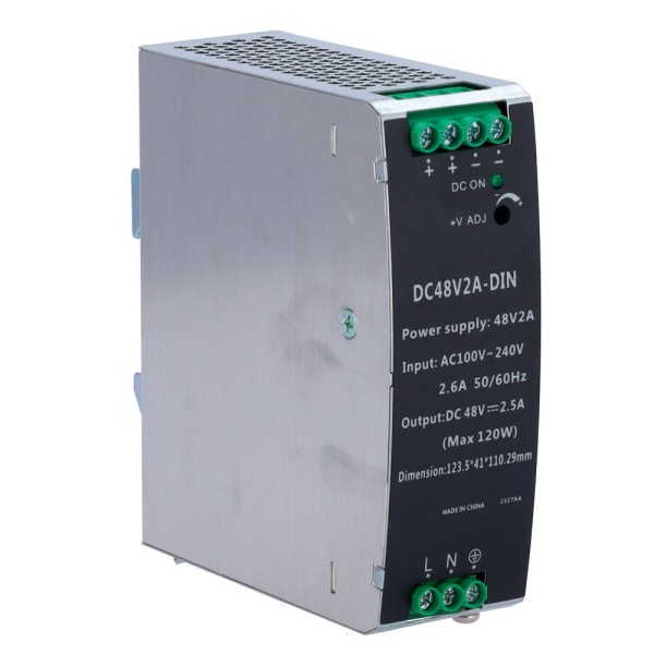 Comprar OEM DC48V2A-DIN Fuente de alimentación conmutada - Salida DC 48 V 2.5 A / 120 W - 2 salidas - Voltaje entrada 100 V ~ 24