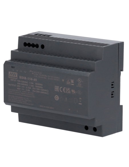 OEM DC48V3A-DIN Fonte de alimentação - saída DC 48 V / 3.2 A / 150 W - 2 Saídas - 105 (A) x 90 (AL) x 55 (FO) MM - montagem 