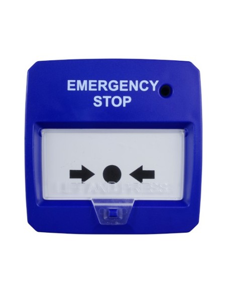 Comprar DMTECH DMT-D9000-MCP-B Pulsador rearmable - Especial para panel de extinción - Parada de emergencia - Instalación en sup