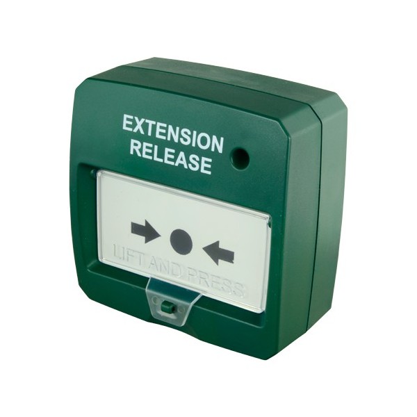 Comprar DMTECH DMT-D9000-MCP-G Liberacion de puertas de emergencia  - Pulsador rearmable - Instalación en superficie - Rearmado 