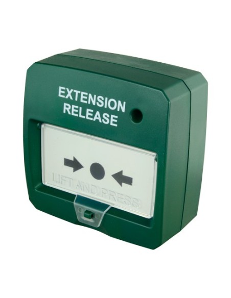Comprar DMTECH DMT-D9000-MCP-G Liberacion de puertas de emergencia  - Pulsador rearmable - Instalación en superficie - Rearmado 