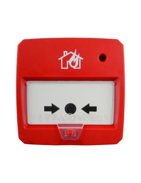 DMTech DMT-D9000-MCP-R RESET RESET Prensa - Certificado EN54 - Indicador LED - Instalação de Superfície - Remarket